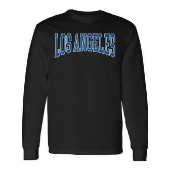 Los Angeles Text Long Sleeve T-Shirt | Mazezy UK