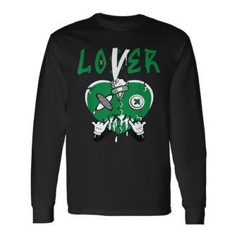 Loser Lover Drip Heart Lucky Green 3S Matching For Women Long Sleeve T-Shirt - Monsterry DE