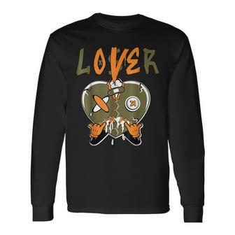 Loser Lover Drip Heart Olive Green 5S Matching For Women Long Sleeve T-Shirt - Monsterry DE