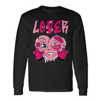 Loser Lover Pink Drip Heart Matching Outfit Women Long Sleeve T-Shirt - Monsterry AU