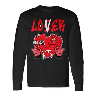 Loser Lover Red Drip Heart Matching Outfit Women Long Sleeve T-Shirt - Thegiftio UK