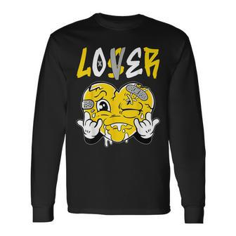 Loser Lover Yellow Drip Heart Matching Outfit Women Long Sleeve T-Shirt - Thegiftio UK