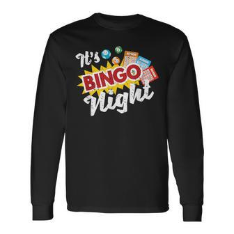 Lotto Bingo Player Its Bingo Night Gambling Lottery Bingo Long Sleeve T-Shirt - Thegiftio UK