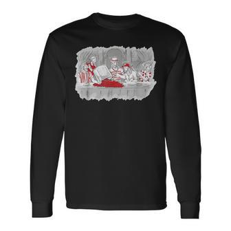 Louisiana Last Supper Crawfish Boil Jesus Cajun Joke Long Sleeve T-Shirt - Monsterry UK