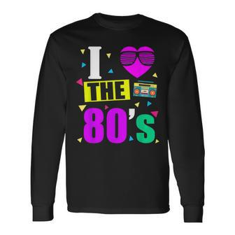 I Love 80'S 80S Retro Motto Langarmshirts - Seseable