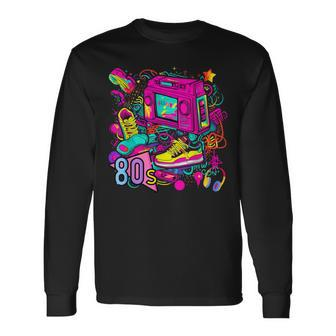 I Love The 80S Retro Graffiti Style Party Costume Long Sleeve T-Shirt - Thegiftio UK