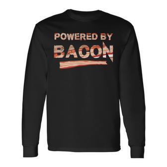 Love Bacon Powered By Bacon Idea Fun Long Sleeve T-Shirt - Monsterry DE