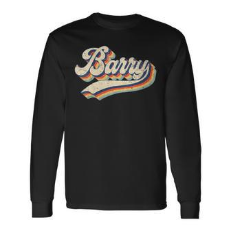 I Love Barry First Name Barry Vintage Long Sleeve T-Shirt - Monsterry CA