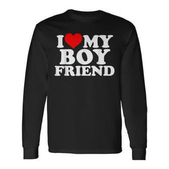 I Love My Boyfriend I Heart My Boyfriend Long Sleeve T-Shirt - Monsterry UK