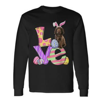 Love Bunny Sussex Spaniel Dog Easter Eggs Easter Day Long Sleeve T-Shirt - Seseable