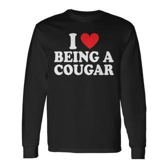 I Love Being A Cougar I Heart Being A Cougar Long Sleeve T-Shirt - Monsterry UK