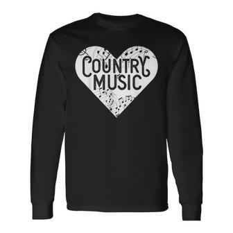 I Love Country Country Music Lover Idea Long Sleeve T-Shirt - Monsterry CA
