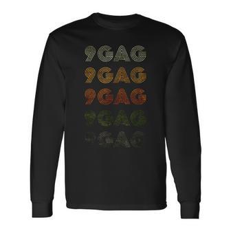 Love Heart 9Gag Grunge Vintage Style Black 9Gag Long Sleeve T-Shirt - Monsterry CA