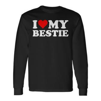 I Love Heart My Bestie Bestfriend Best Friend Bff Long Sleeve T-Shirt - Monsterry CA