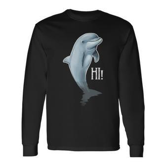 Love Heart Dolphins Dolpin Lover Ocean Sea Animal Long Sleeve T-Shirt - Monsterry