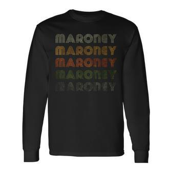 Love Heart Maroney Grunge Vintage Style Black Maroney Long Sleeve T-Shirt - Monsterry CA