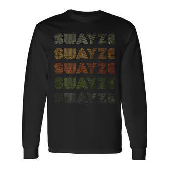 Love Heart Swayze Grunge Vintage Style Black Swayze Long Sleeve T-Shirt - Thegiftio UK