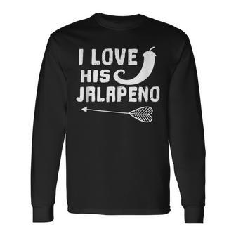 I Love His Jalapeno Matching Couple Cinco De Mayo Long Sleeve T-Shirt - Monsterry UK