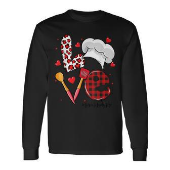 Love Lunch Lady Life Valentines Day Long Sleeve T-Shirt - Thegiftio UK