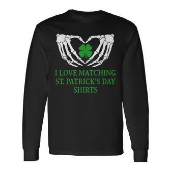 I Love Matching St Patrick's Day Couples Matching Long Sleeve T-Shirt | Mazezy DE