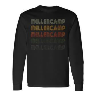 Love Mellencamp Grunge Vintage Black Mellencamp Long Sleeve T-Shirt | Mazezy