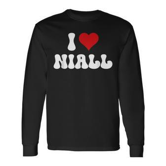 I Love Niall I Heart Niall Valentine's Day Long Sleeve T-Shirt - Seseable