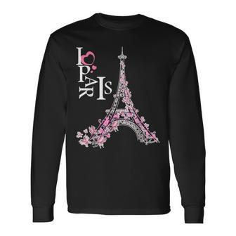 I Love Paris France Lovers Long Sleeve T-Shirt - Monsterry