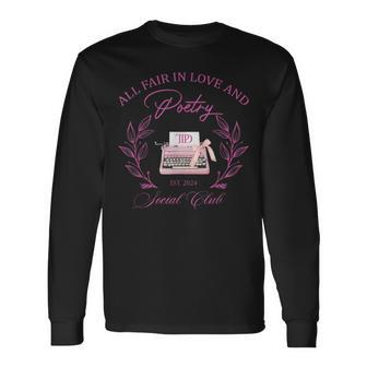 In Love And Poetry Social Club Long Sleeve T-Shirt | Mazezy