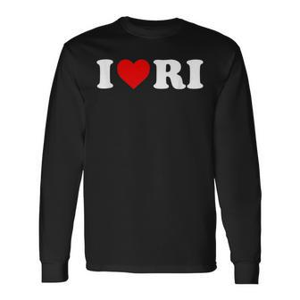 I Love Ri Heart Rhode Island Long Sleeve T-Shirt - Monsterry UK