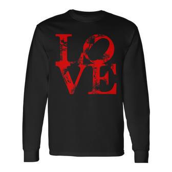 Love Sign Statue In Philadelphia Vintage Long Sleeve T-Shirt - Monsterry AU