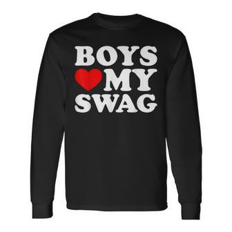 Love My Swag Boys Heart Hip Hop T Langarmshirts - Geschenkecke