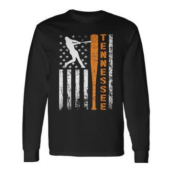 I Love Tennessee Souvenir Tennessee Us Baseball Flag 2024 Long Sleeve T-Shirt - Thegiftio UK