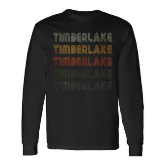 Love Timberlake Grunge Vintage Style Black Timberlake Long Sleeve T-Shirt - Monsterry CA