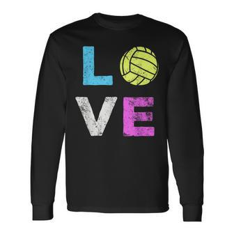 Love Volleyball American Team Fan Long Sleeve T-Shirt - Monsterry