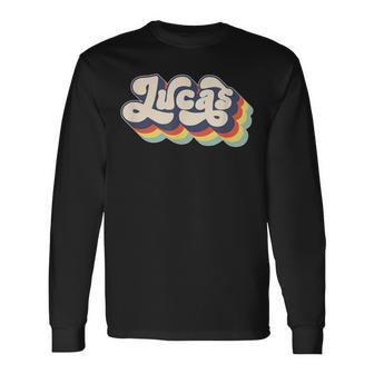 Lucas Family Name Personalized Surname Lucas Long Sleeve T-Shirt - Seseable
