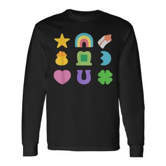Lucky Cereal Marshmallow Shapes Magically Charms Delicious Long Sleeve T-Shirt - Thegiftio UK