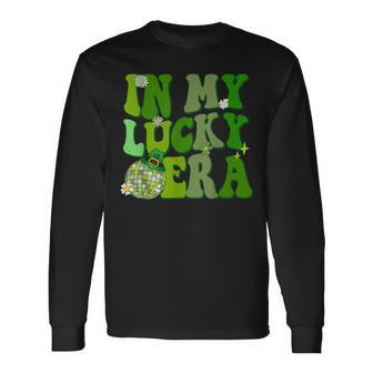 In My Lucky Era St Patrick Paddy Day Retro Disco Long Sleeve T-Shirt - Seseable