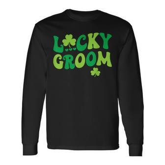 Lucky Groom Bride Couples Matching Wedding St Patrick's Day Long Sleeve T-Shirt | Mazezy DE