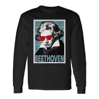 Ludwig Van Beethoven Poster Style Graphic Long Sleeve T-Shirt - Monsterry UK