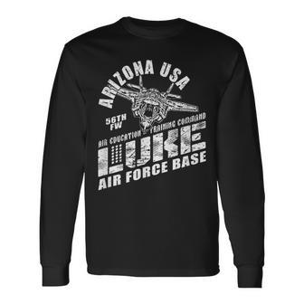 Luke Air Force Base Usaf F35 56Th Fighter Wing Long Sleeve T-Shirt - Monsterry