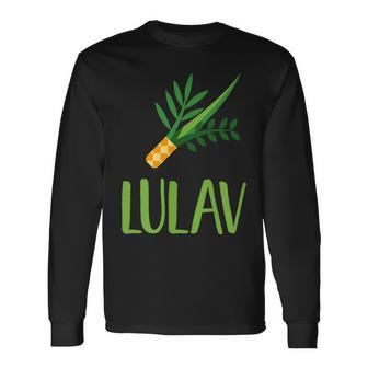 Lulav Sukkot Four Species Jewish Holiday Cool Humor Novelty Long Sleeve T-Shirt - Monsterry