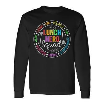 Lunch Hero Squad Lunch Lady School Cafeteria Worker Long Sleeve T-Shirt | Mazezy CA