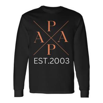 Lustiger Papa Est 2003 Papa Seit 2003 Papa 2003 Langarmshirts - Geschenkecke