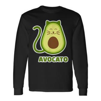 Lustiges Avocato-Katzen Langarmshirts, Geschenkidee für Katzenliebhaber - Seseable