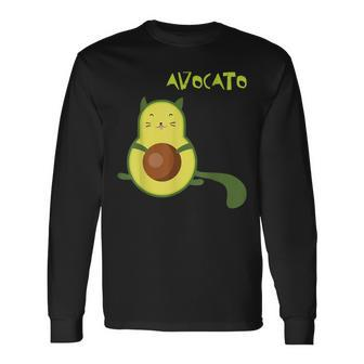 Lustiges Avocato-Katzen Langarmshirts, Wortspiel Design - Seseable