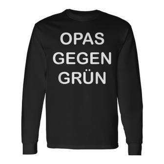 Lustiges Grünes Nein-Danke-Outfit Opas Gegen Grün Langarmshirts - Geschenkecke