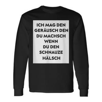 Lustiges Spruch Langarmshirts Geräusch beim Schweigen – Schwarz, Statement Mode - Seseable