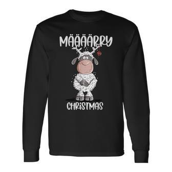Määrry Christmas Sheep I Christmas Reindeer Sheep Langarmshirts - Seseable