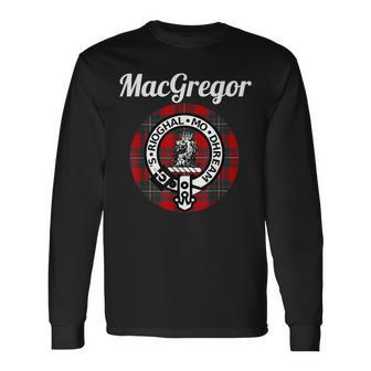 Macgregor Clan Scottish Name Coat Of Arms Tartan Long Sleeve T-Shirt - Seseable
