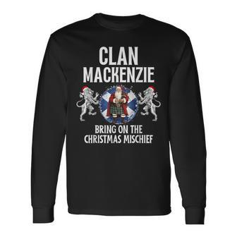 Mackenzie Clan Christmas Scottish Family Name Party Long Sleeve T-Shirt - Seseable